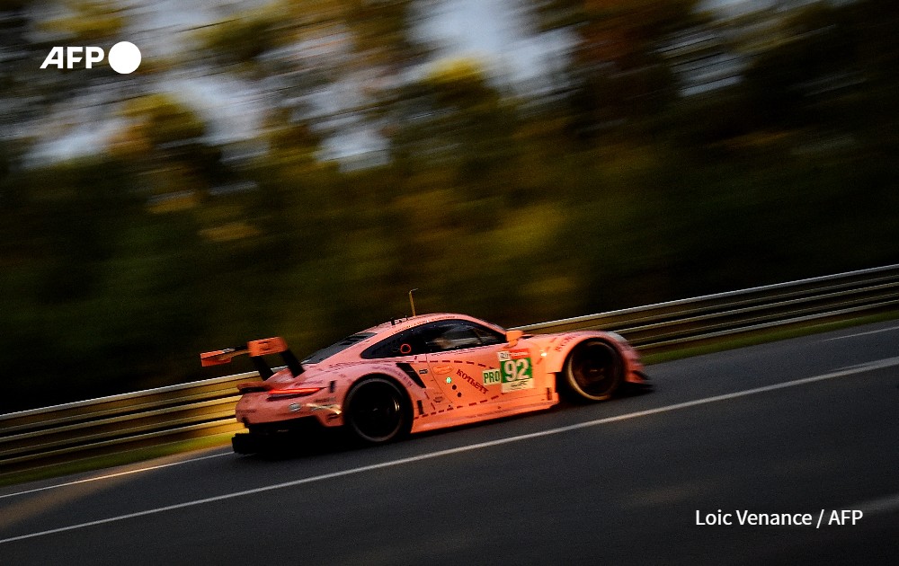 Porsche 911 RSR WEC Belgian'd driver Laurens Vanthoor competes, the 24h du Mans car endurance race, 2018