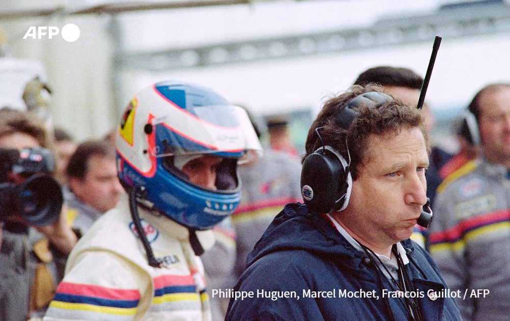 The Peugeot Talbot Sport team manager French Jean Todt watches the race, 1992