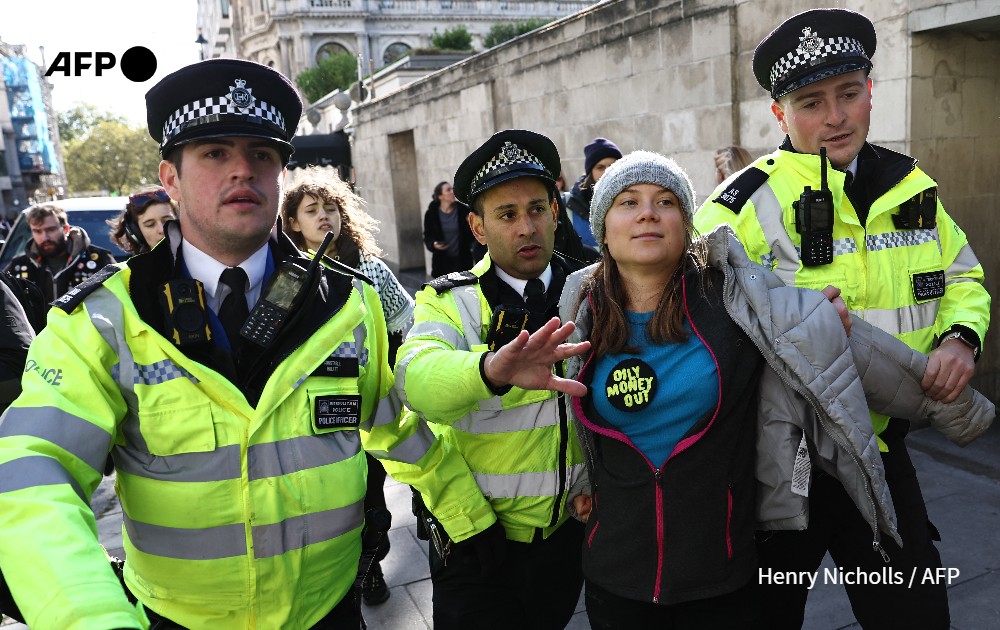 Swedish climate activist Greta Thunberg is arrested