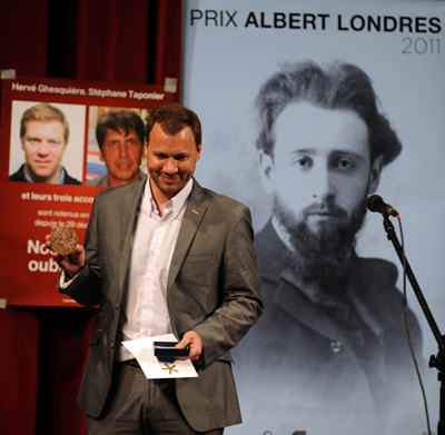 Le journaliste de l’AFP Emmanuel Duparcq reçoit le prix Albert Londres