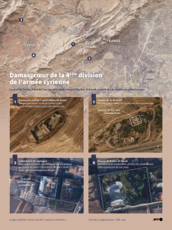 Infographie : Dama,s coeur de la 4e division de l'armée syrienne