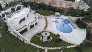 Aerial picture of the villa of Maher al-Assad